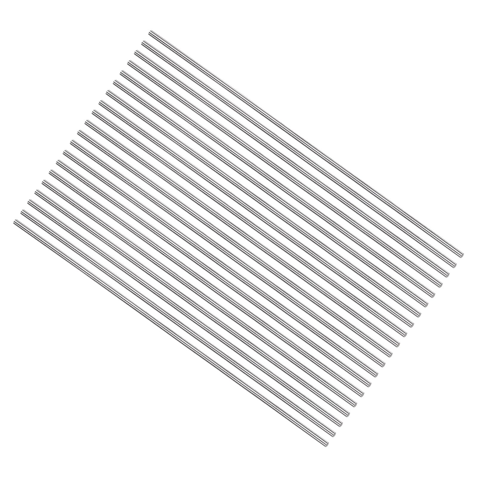 QUARKZMAN 5Pcs Tiges Rondes En Acier, 0,5mm X 100mm En Acier