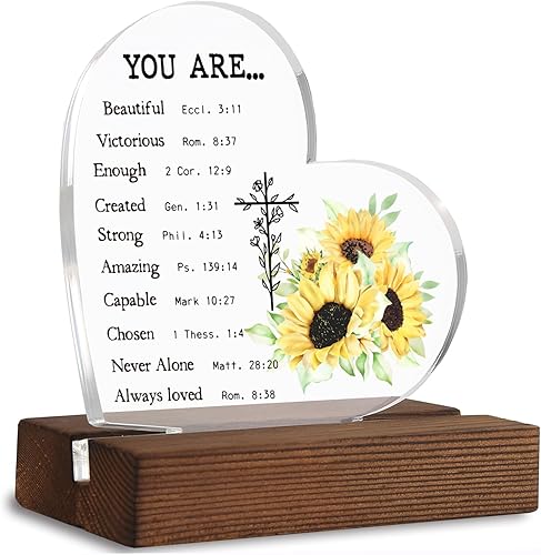 Decoración cristiana de oficina para hombres, decoración de sala de oración para oficina, escritorio acrílico, escritura, regalos de cumpleaños