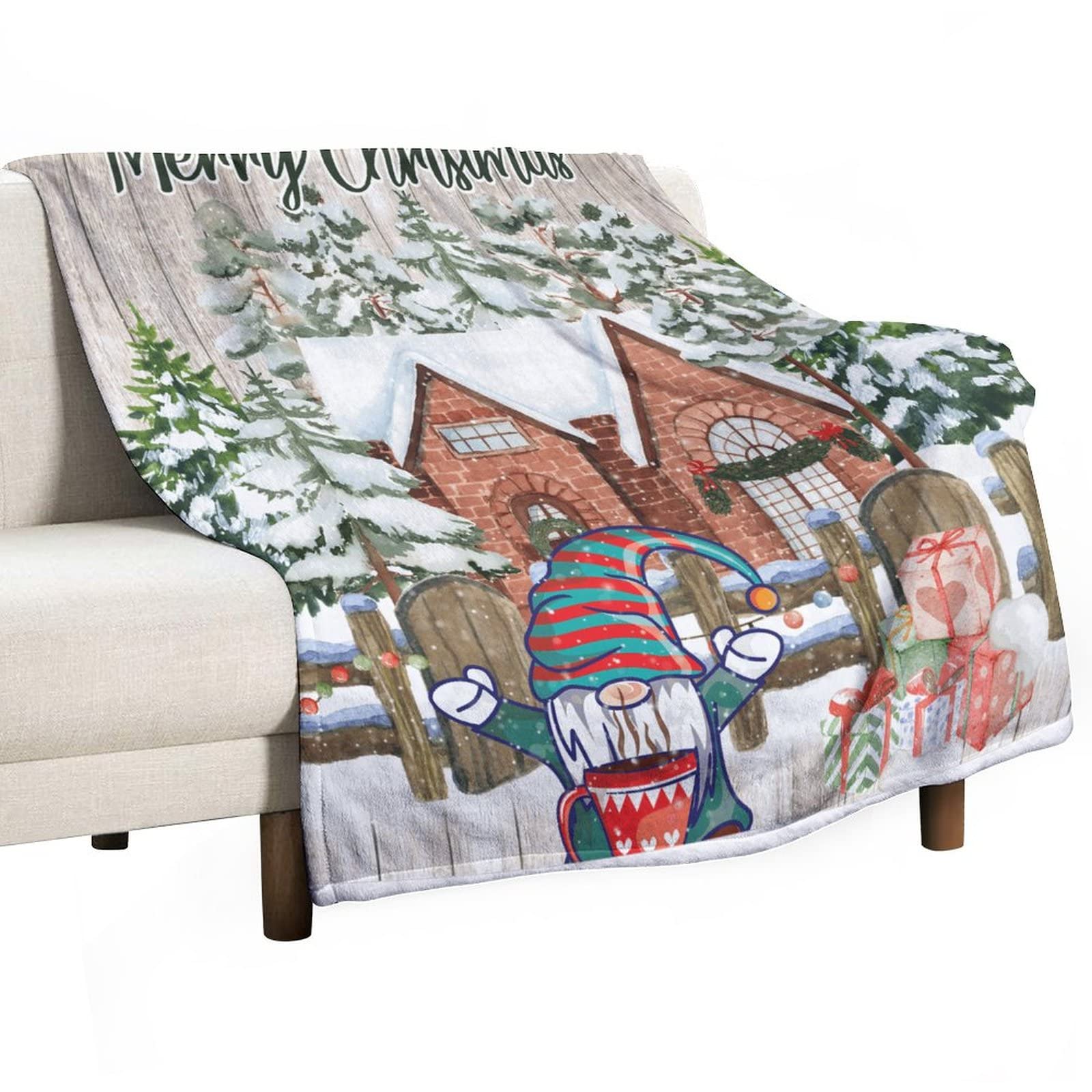 Couverture en flanelle de Noël pour cocooning au salon en hiver