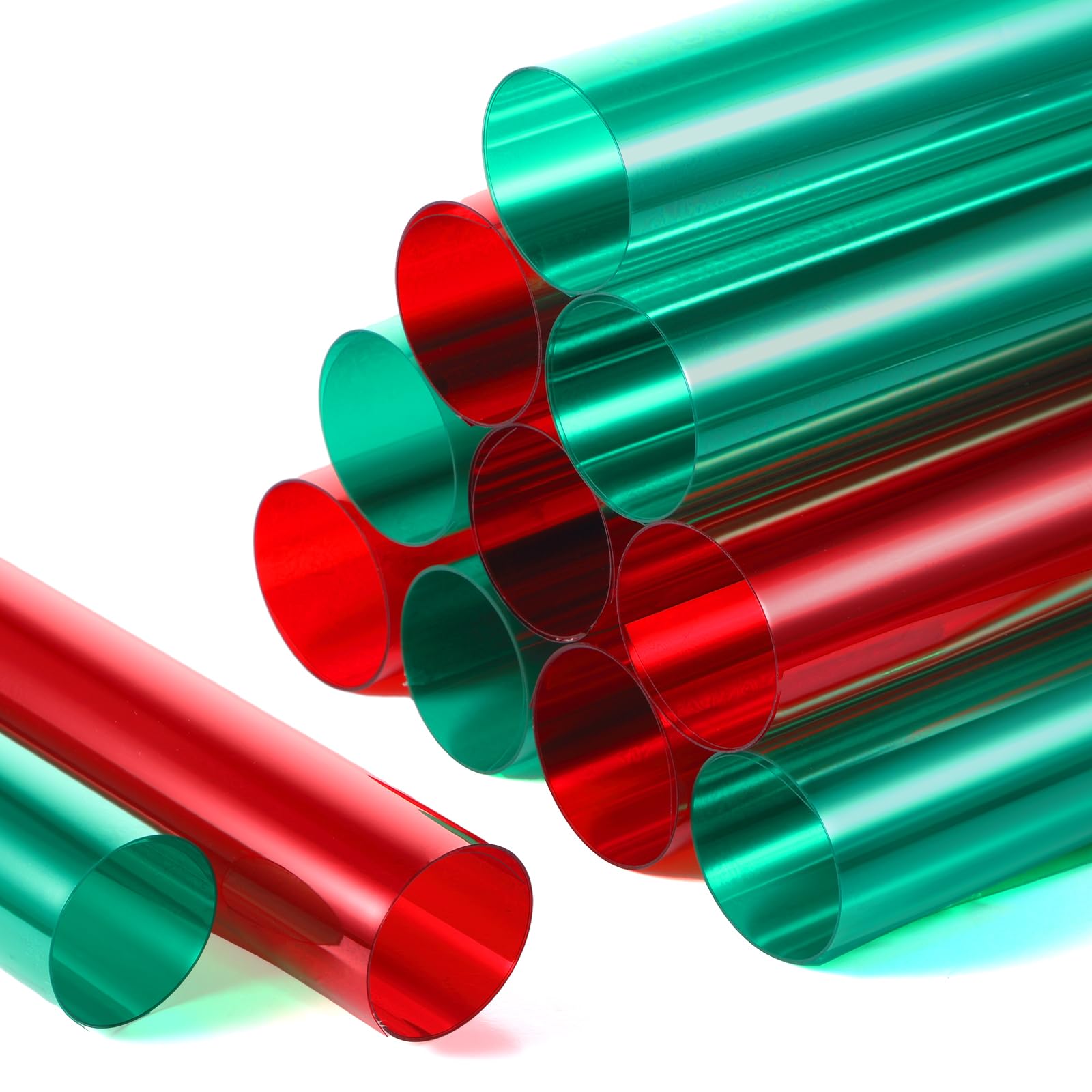 Barydat 12 Pcs Colored Gel Light Filter Transparent Color Film Overlays Correction Lighting Filters for Christmas Landscape LED Light Reading Photo