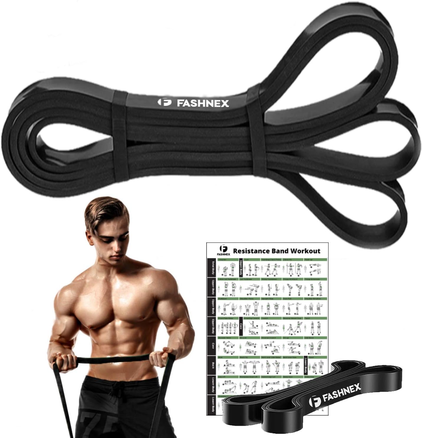 Resistance Bands, Exercise Band, Perfect for Mobility, Body Stretching, Powerlifting, Home Training, Fitness Training, Loop Bands for Men and Women