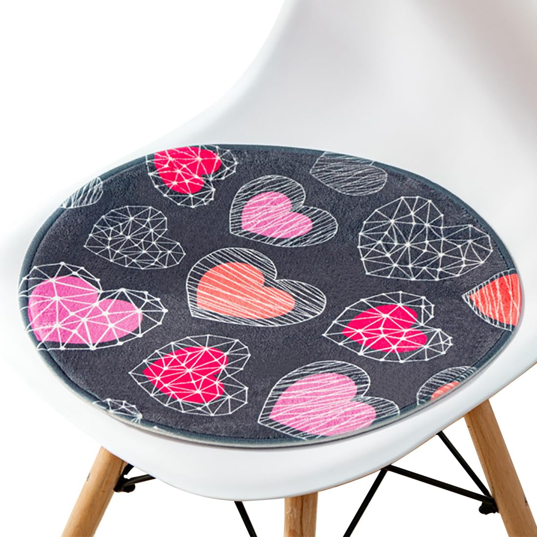 VHJdtE Seat Cushion, Round Creative Cartoon Pattern|All-Season Soft Cozy Chair Pad|Bohemia Stylish With Non-Slip Bottom(W,33x33cm)