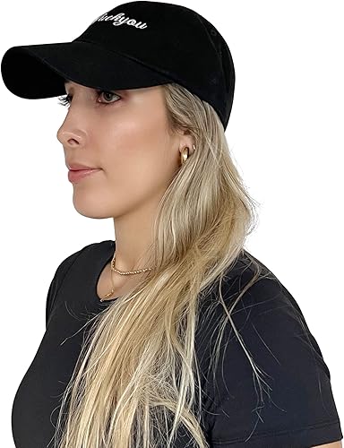 Miniatura 3 de abcdeFUCKYOU - Gorra de béisbol negra con bordado blanco  Sombrero divertido del alfabeto  Leave Me Alone Fuck You Hat  Sombrero de parodia del