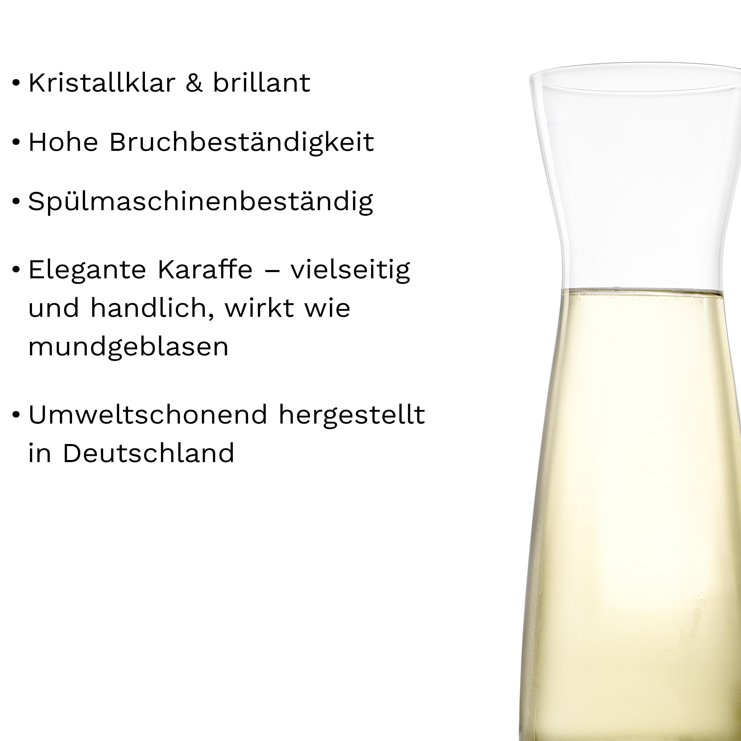 Stölzle Lausitz Universal M Karaffe Spirituosenkaraffe 250 ml, 6er-Set