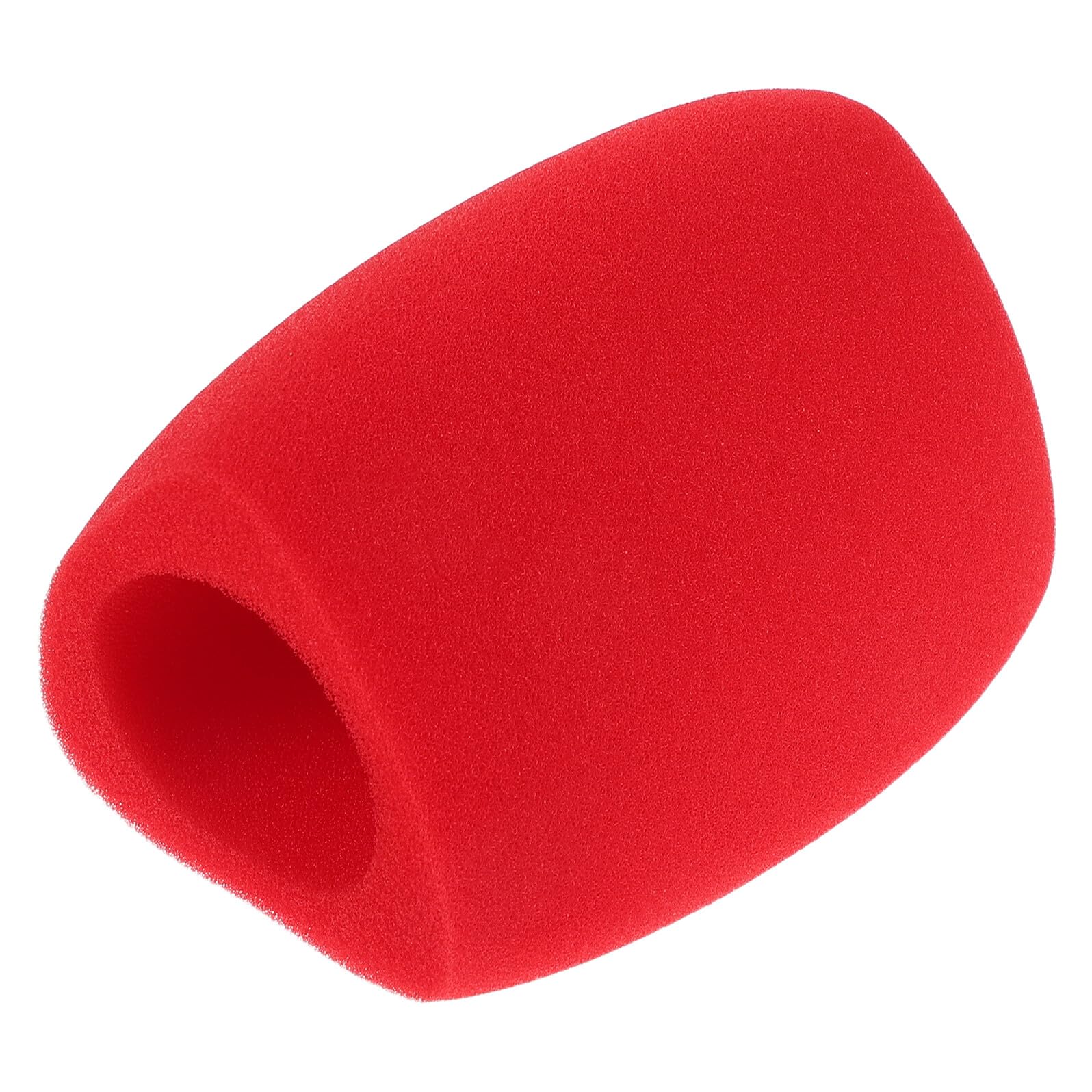 Filtre Anti-vent pour Microphone de Studio en Mousse Rouge Triangulaire, Bonnette Anti-pop Légère et Respirante, Protection Anti-bruit pour Micro Portable Adaptée Karaoké