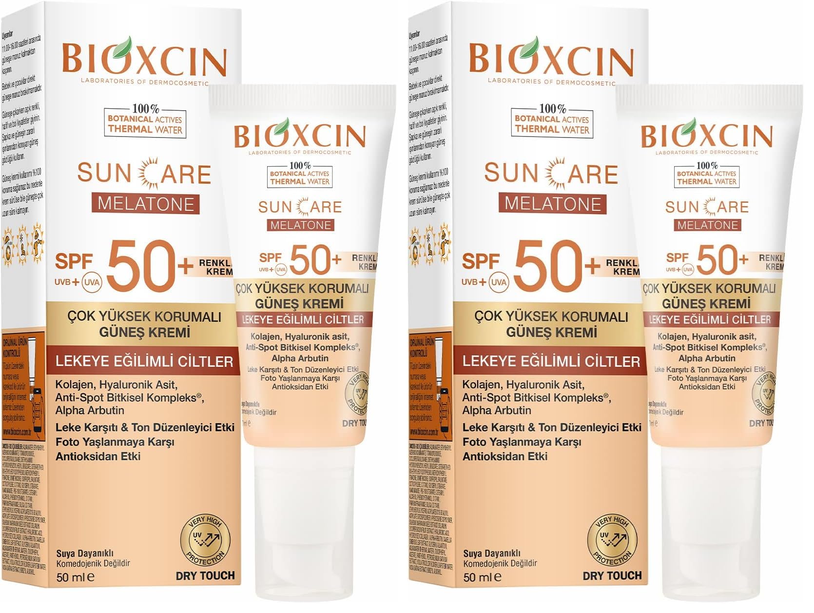 Bioxcin Sun Care Lekeye Eğilimli Ciltler İçin Çok Yüksek Korumalı Renkli Güneş Kremi 50 SPF - Leke Tinted 50 Ml (2 paketi)