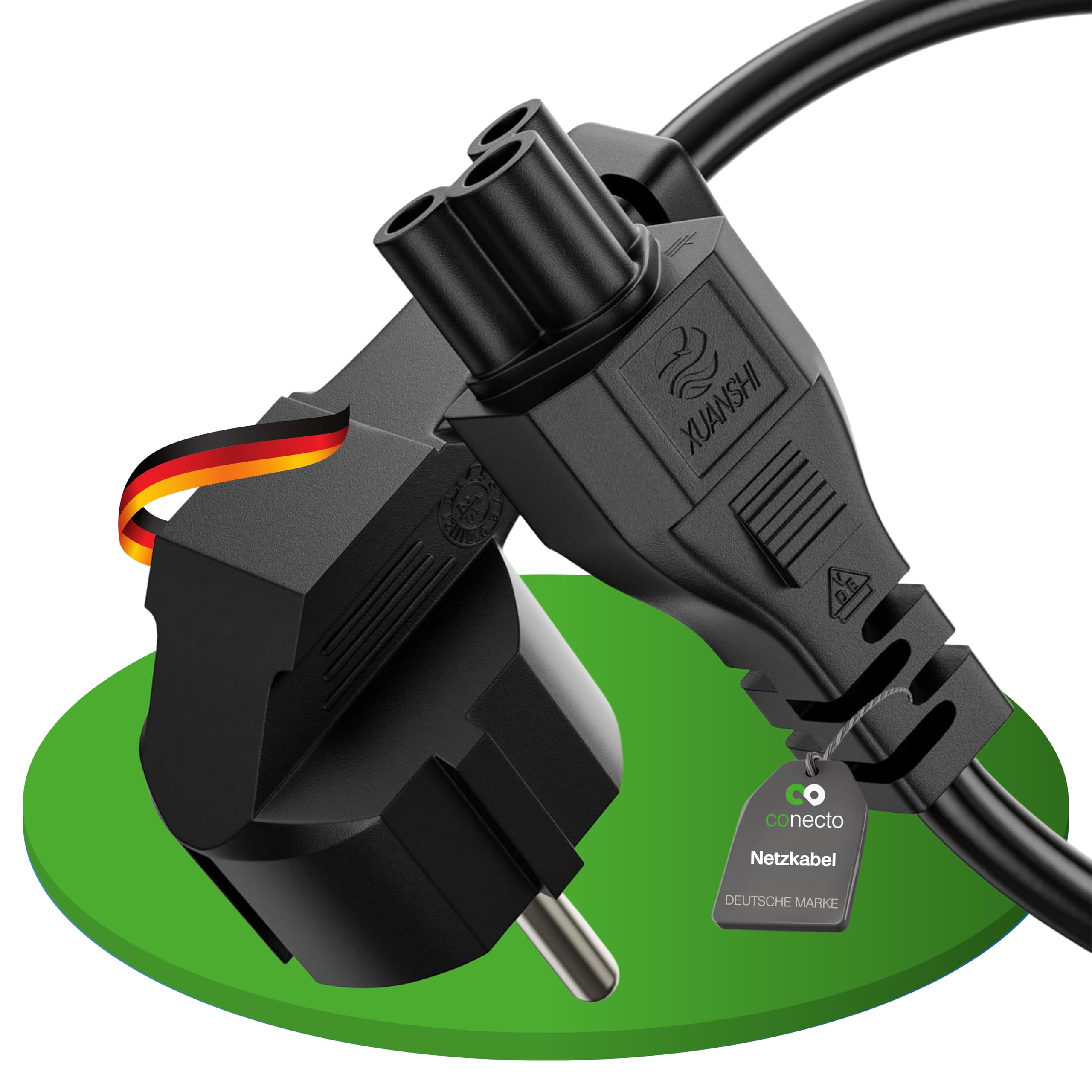 Hama Cavo Di Rete Per Apparecchi Non Riscaldanti, Angolato A 90°, A 3 Poli, Contatto Di Protezione, 5 M - Foto 10