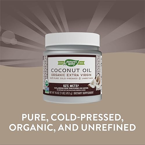 Miniatura 3 de Aceite de coco orgánico extra de Natures Way 32 onzas 15673 16 onza 1 1