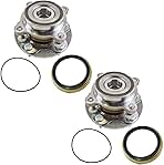 TRQ 2 Piece Front Wheel Bearing & Hub Assembly Set Compatible with 2008-2022 Toyota Sequoia 2007-2021 Tundra