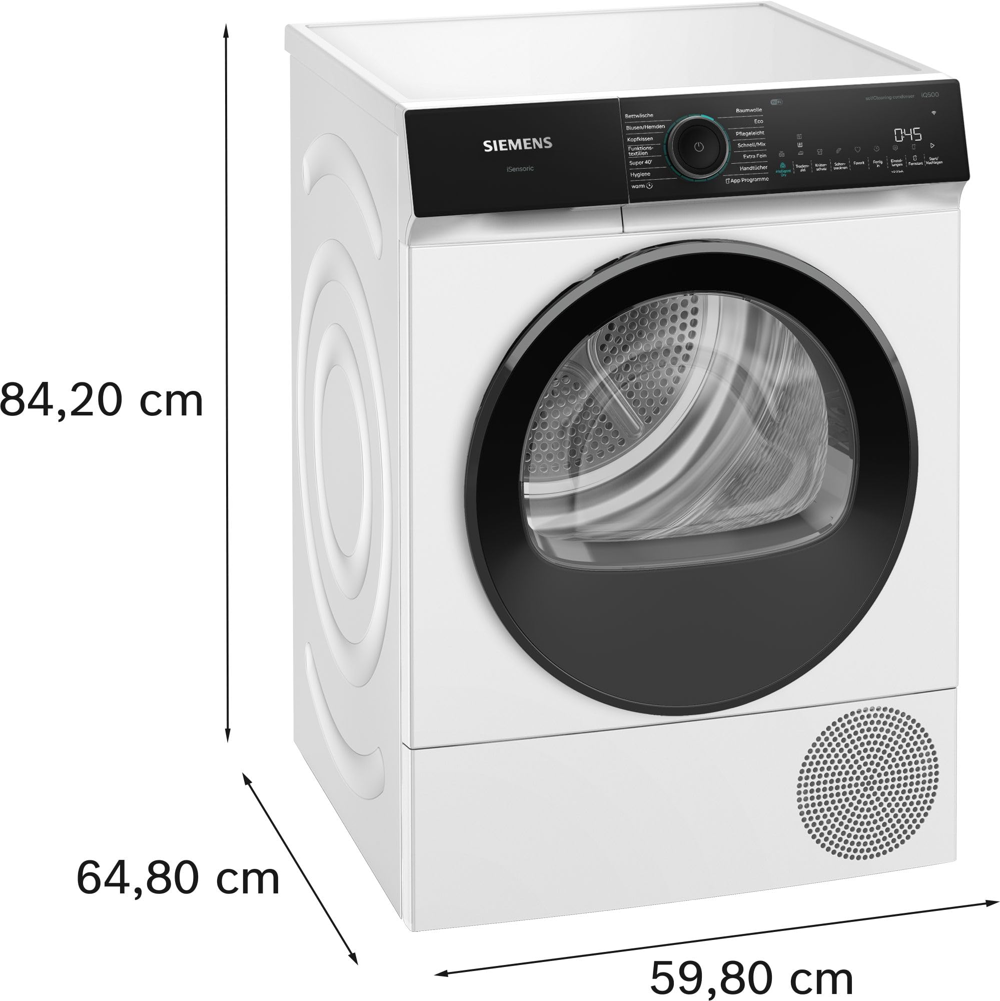 Siemens iQ500 Smarter Wärmepumpentrockner 9 kg AutoDry WQ45N2BECO