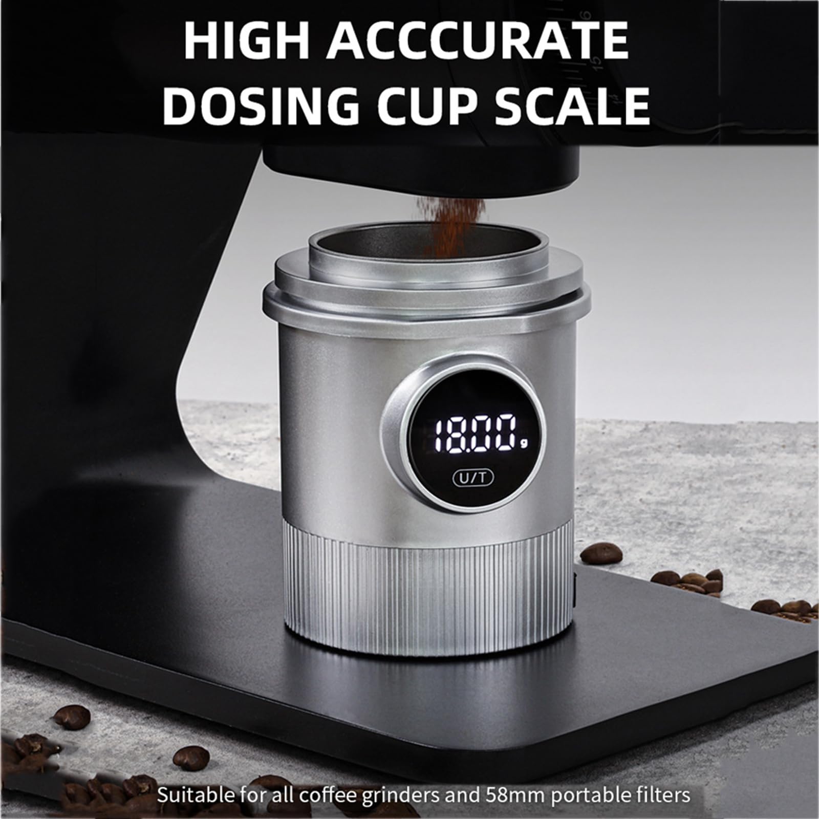 Taza dosificadora de café con báscula, medición de alta precisión para espresso, goteo, prensa francesa, precisión de 0,05 g