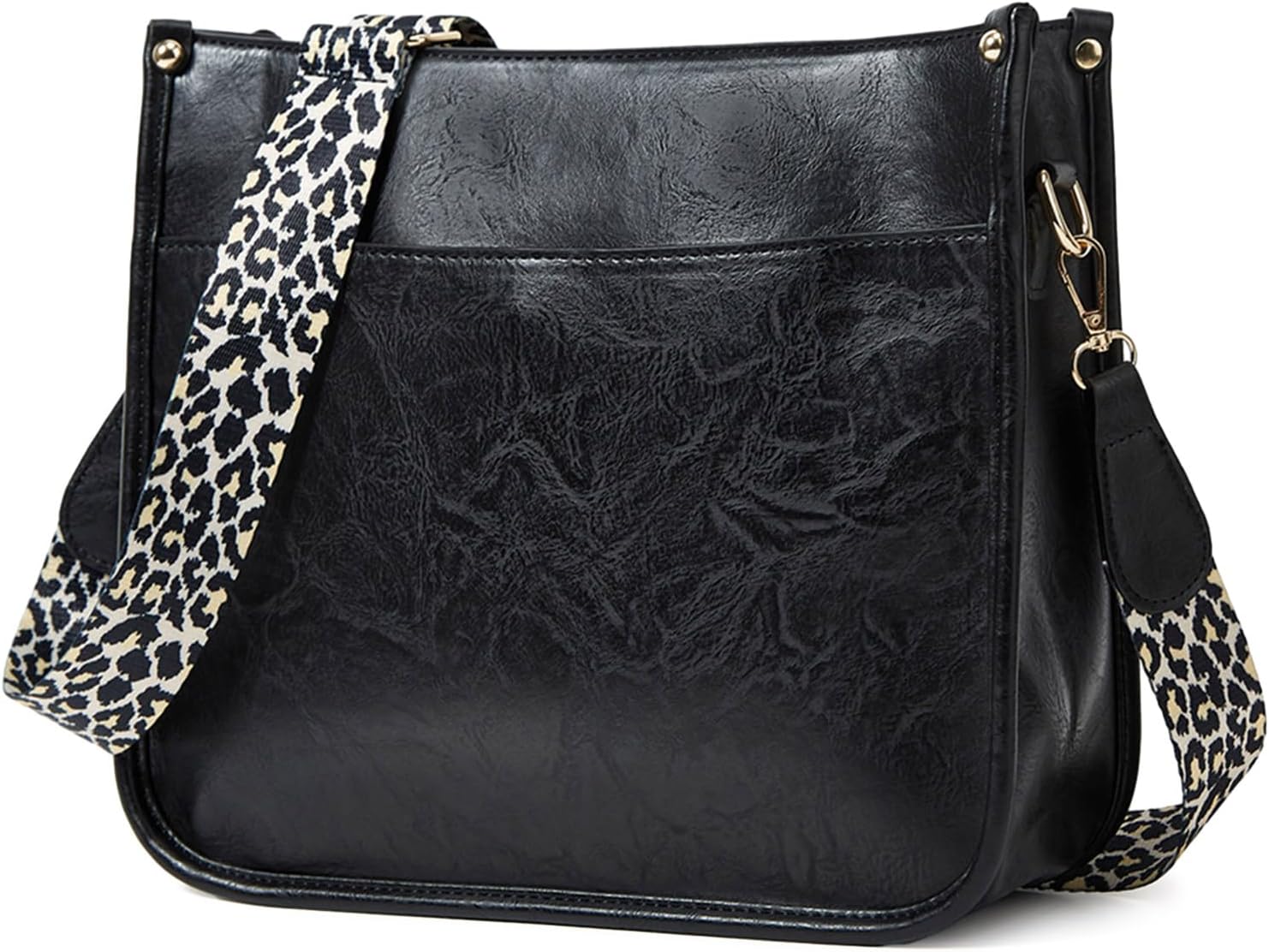 Women's Vegan Leather Crossbody Bag - Adjustable Shoulder Strap Hobo Purse For Daily Use