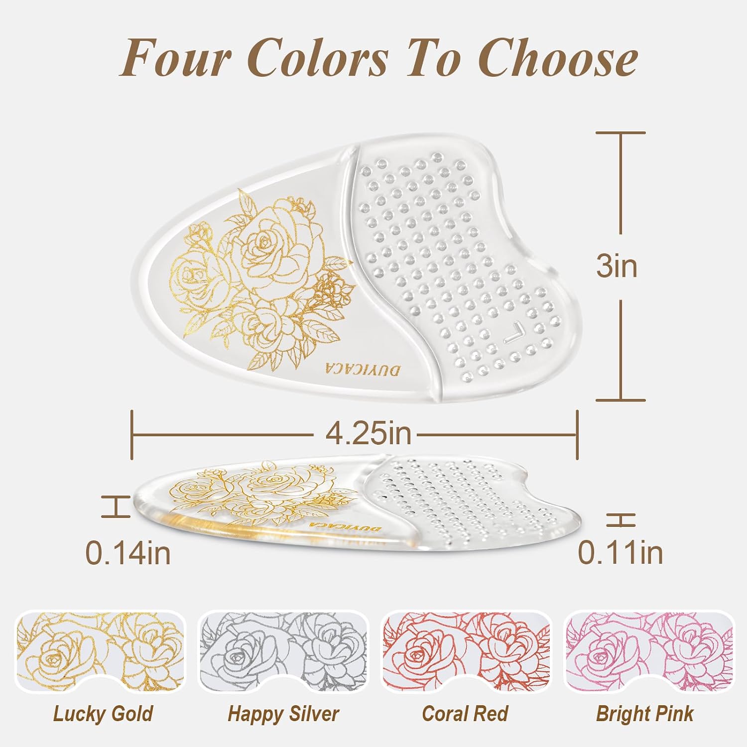 Ball of Foot Cushions for Women: Metatarsal Pads Forefoot Gel Inserts for High Heels, Non Slip Shoe Pads Stop Sliding Forward, Cushion Ball of Foot Pain Relief for Heels Sandals Pumps