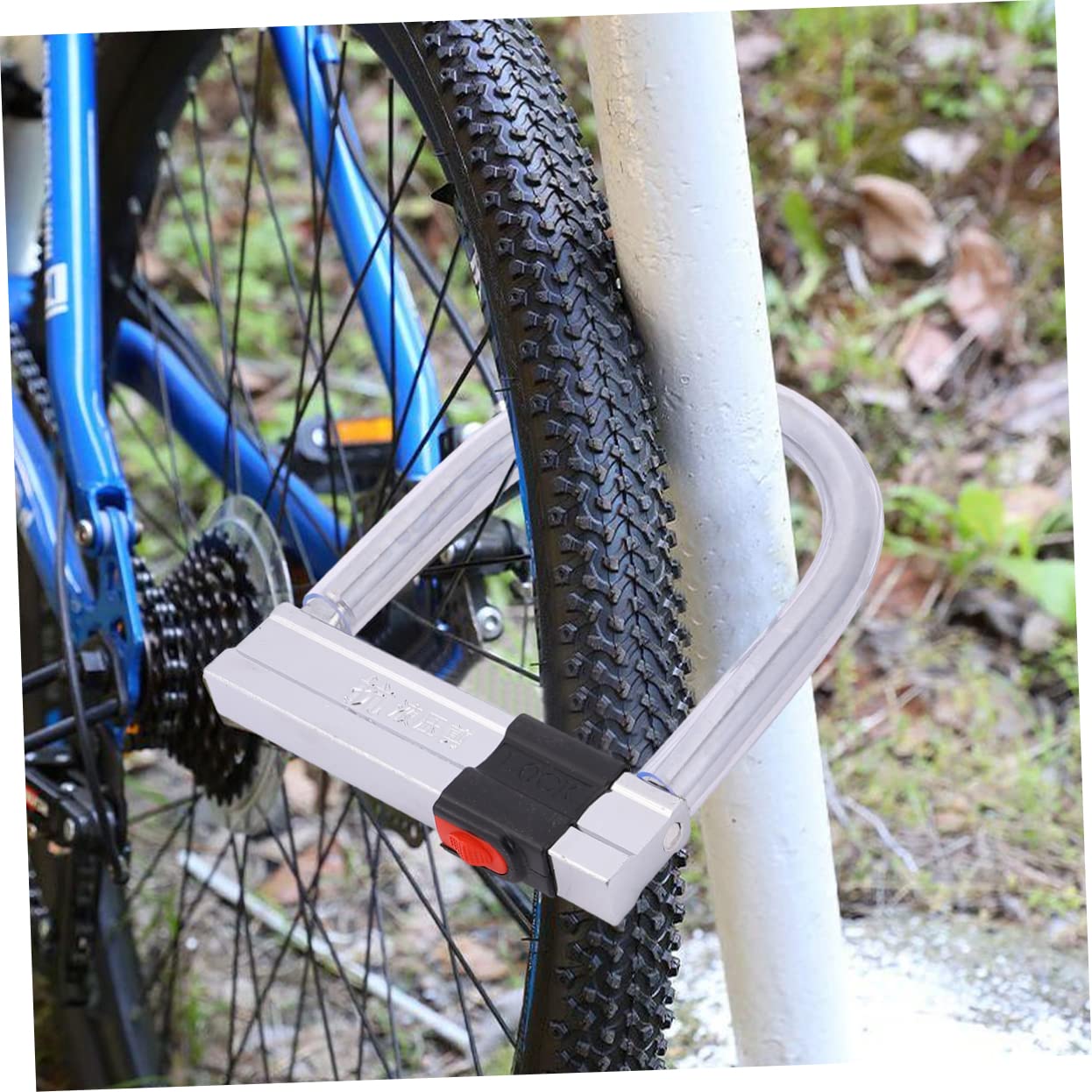 Sosoport 1pezzi Lucchetto Catena Antifurto Per Bici Accessorio Robusto Per Mountain Bike Lucchetto u Per Sicurezza All Aperto Resistente e Durevole