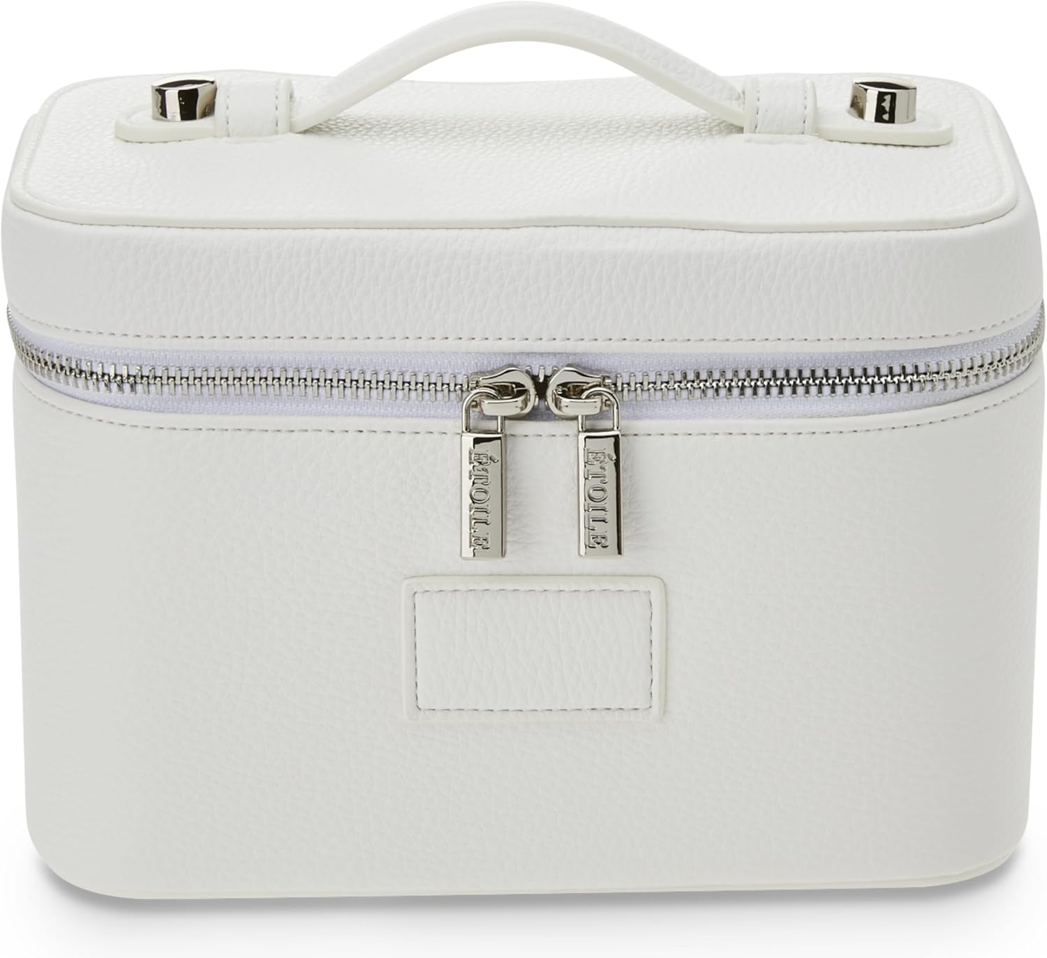 ETOILE - Mini Vanity Case Off White - Stylish Travel Makeup Bag Organizer With Removable Dividers
