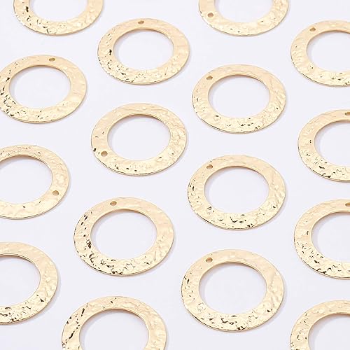 Miniatura 8 de BENECREAT 20 anillos de enlace chapados en oro de 18 quilates, conectores de joyería para pulseras, collares, bricolaje, 0.827 in de diámetro