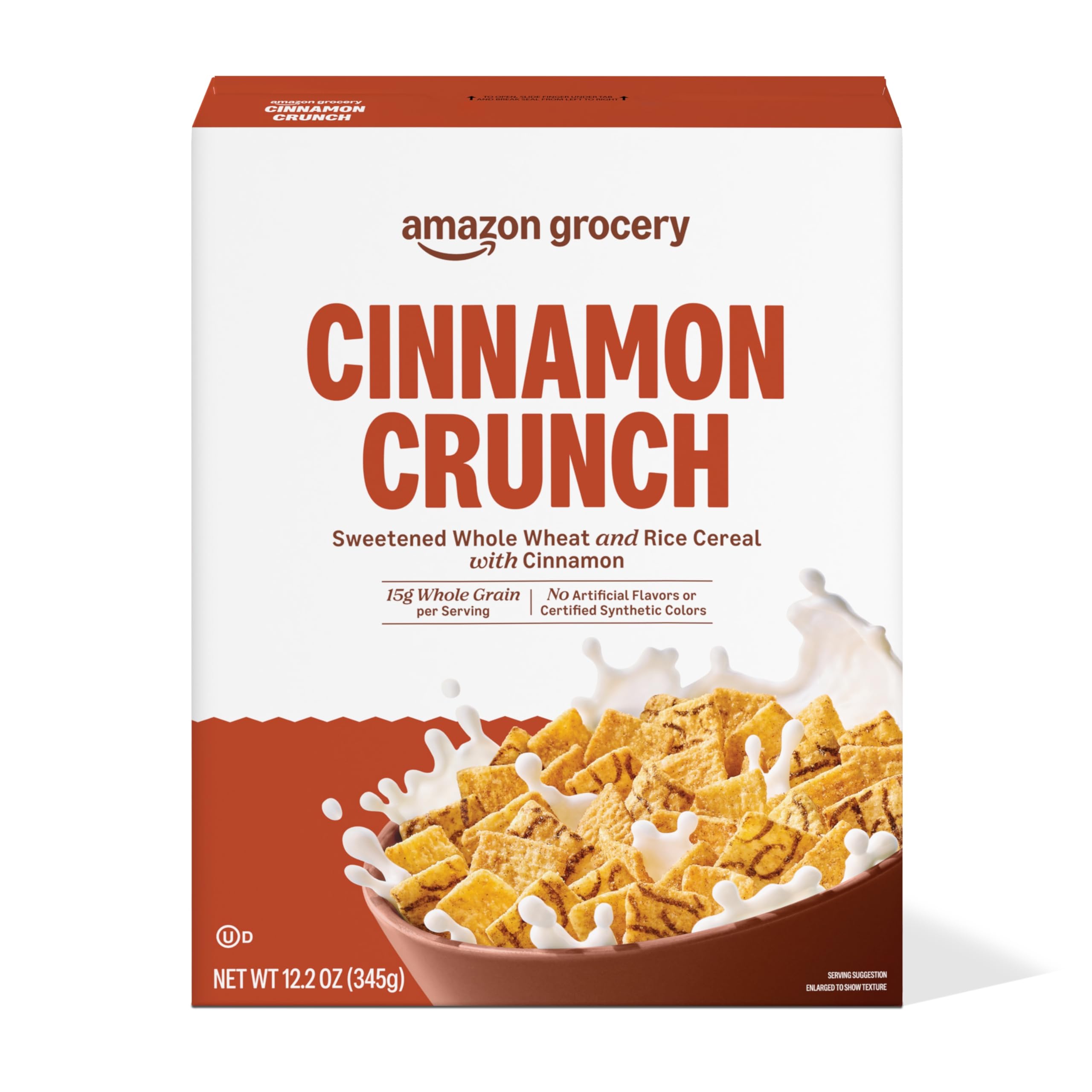 Amazon Grocery, Cinnamon Crunch Cereal, 12.2 Oz (Previously Amazon Fresh, Packaging May Vary)