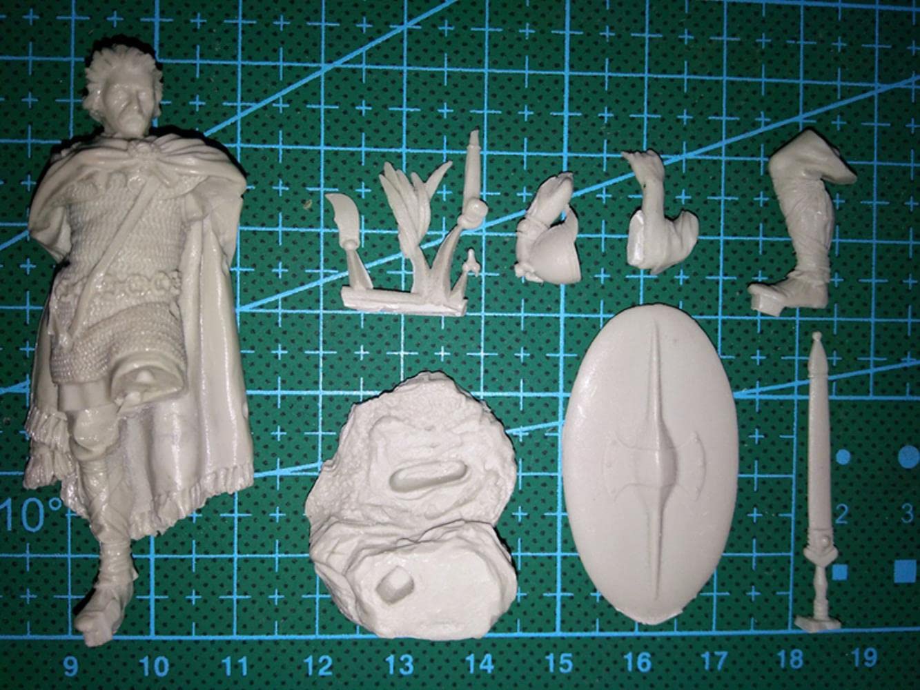 Achille - 1 Figurine Et 1 Buste - 1 Kit De Modèle En Résine 3D Non