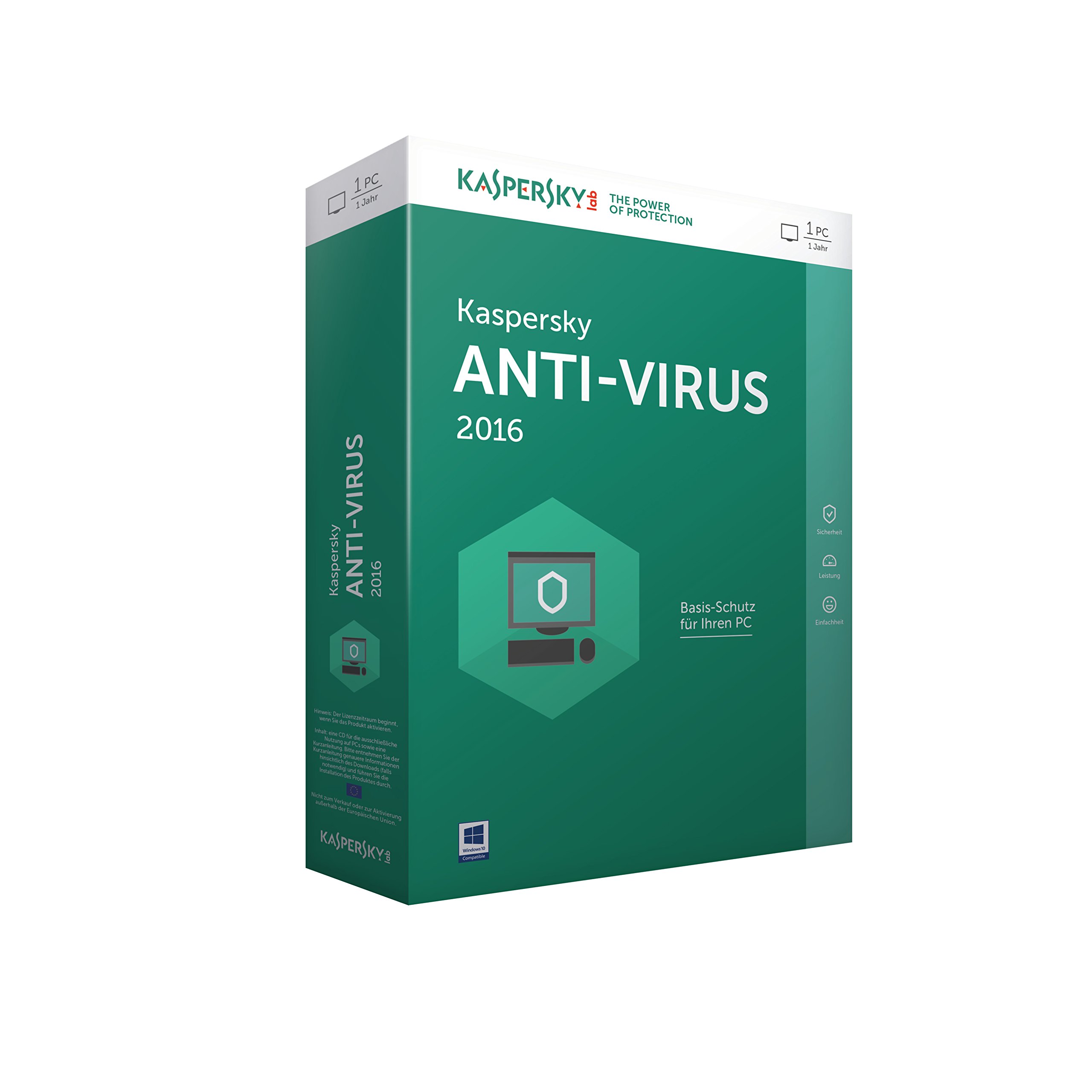 Kaspersky Anti-Virus 2016 - 1 PC / 1 Jahr [import allemand]