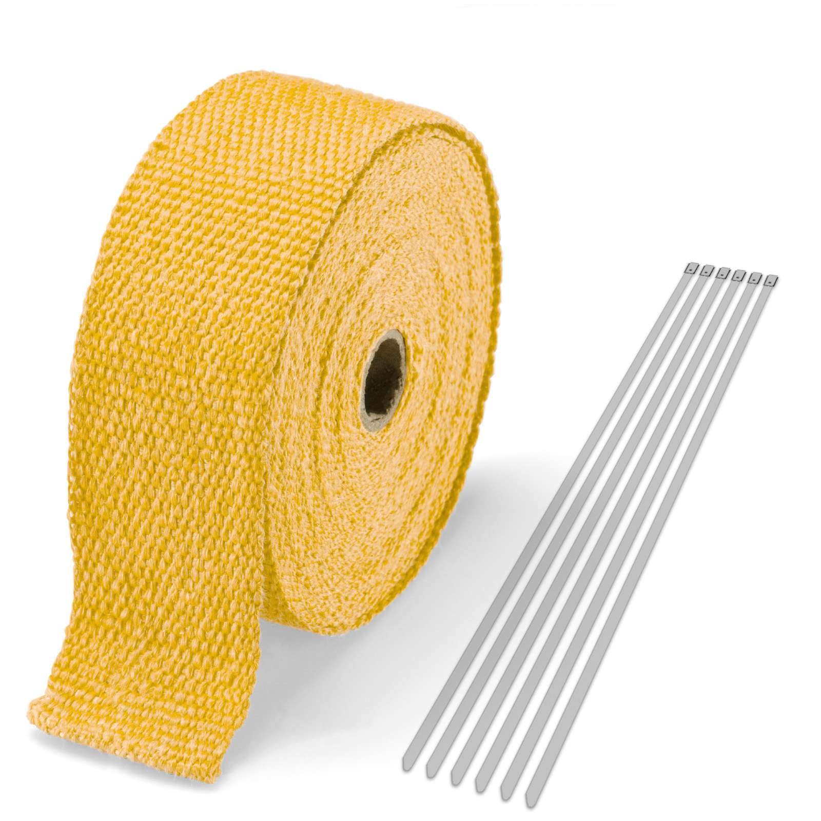 2 x 50FT Titanium Exhaust Wrap & Header Wrap, High Temp Heat Shield Tape for