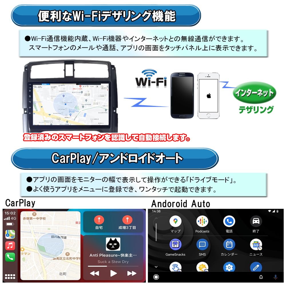 Amazon.co.jp: WOWAUTO スズキ ジムニー後期型専用 JB23 JB43 9インチ