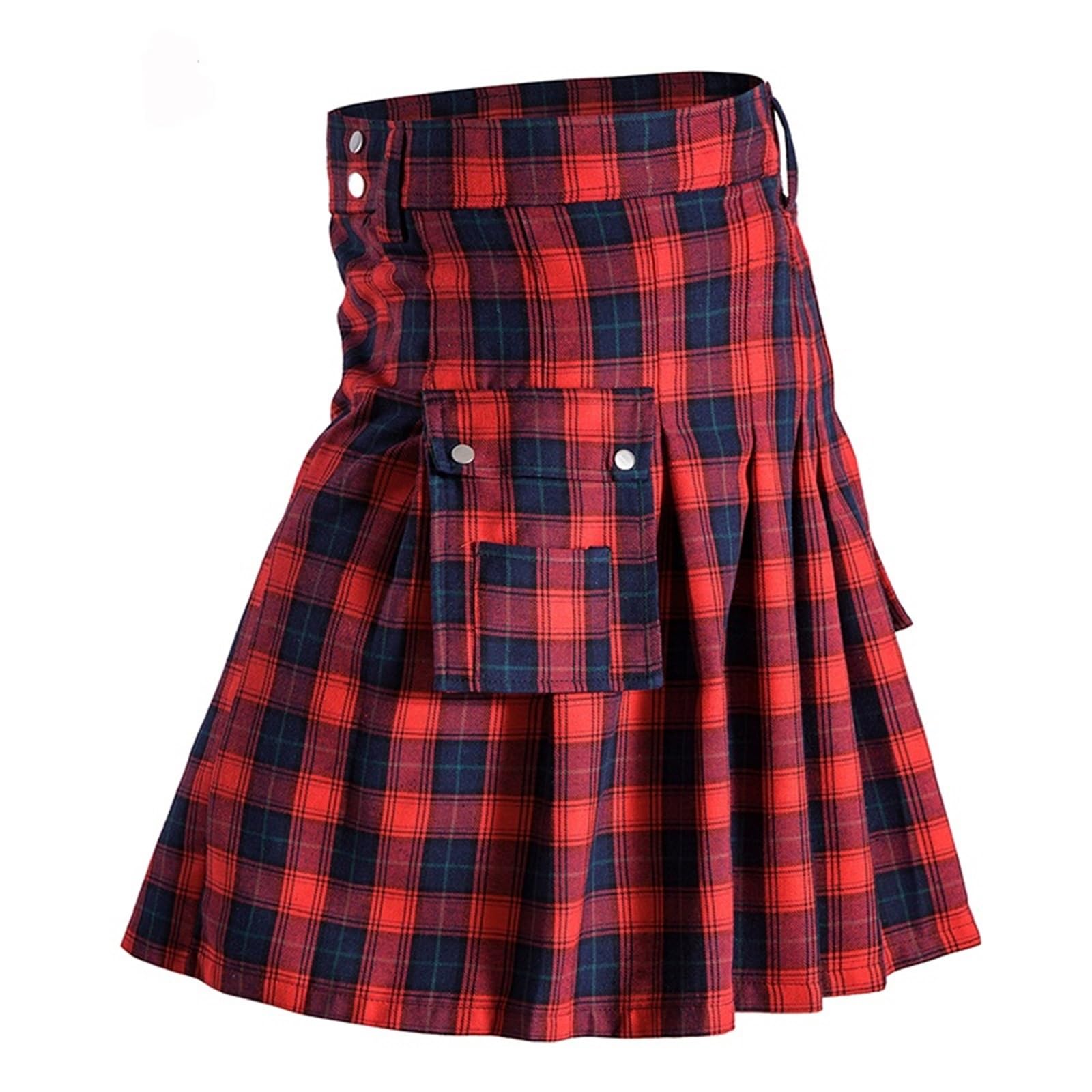 Kilt per Adulti Stile Etnico Uomo Donna Gonna Scozzese Kilt Scozzese in Cotone per Matrimoni(Color3,M(Waist 35inch))