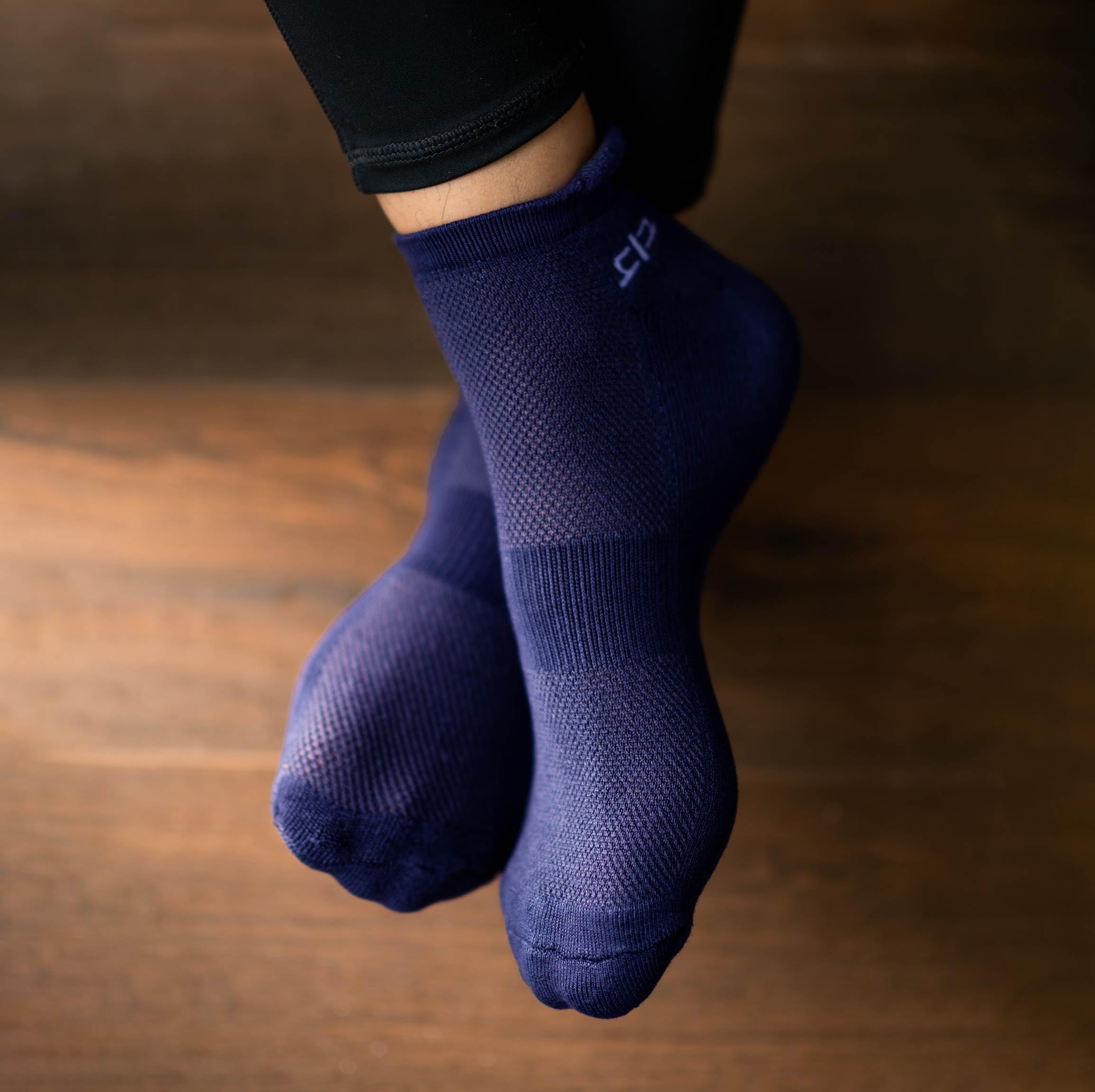 HEELIUM Bamboo Ankle Length Socks For Kids with Cushioned Base, Anti Bacterial, Odour Free Socks, Blue 3