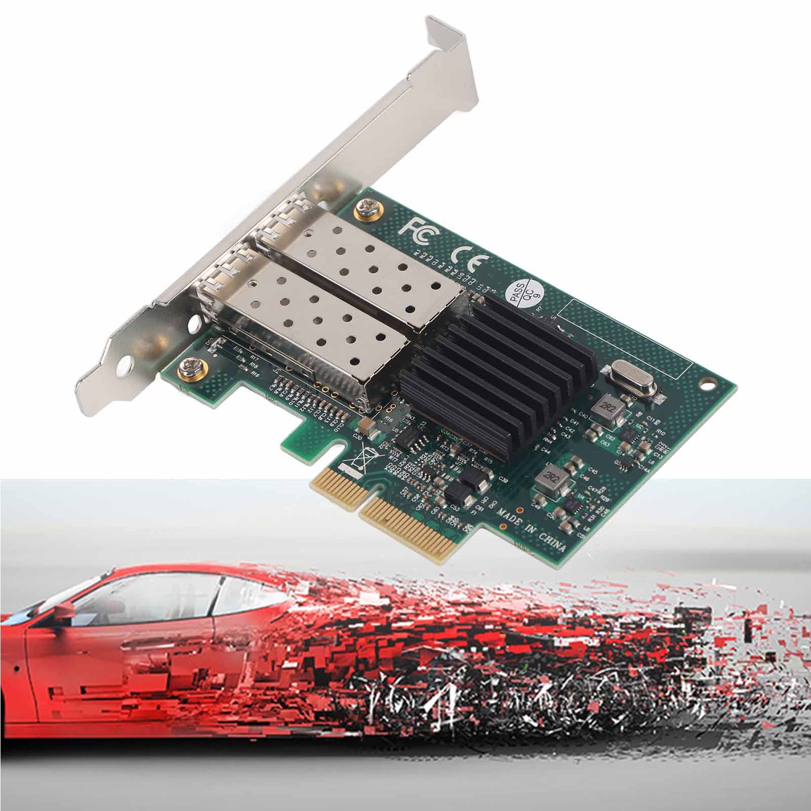 Scheda PCI-E Gigabit con Doppie Porte per 82576EB - Adattatore di Rete Veloce Adatto per PC e Server - Dissipatore di Calore in Metallo
