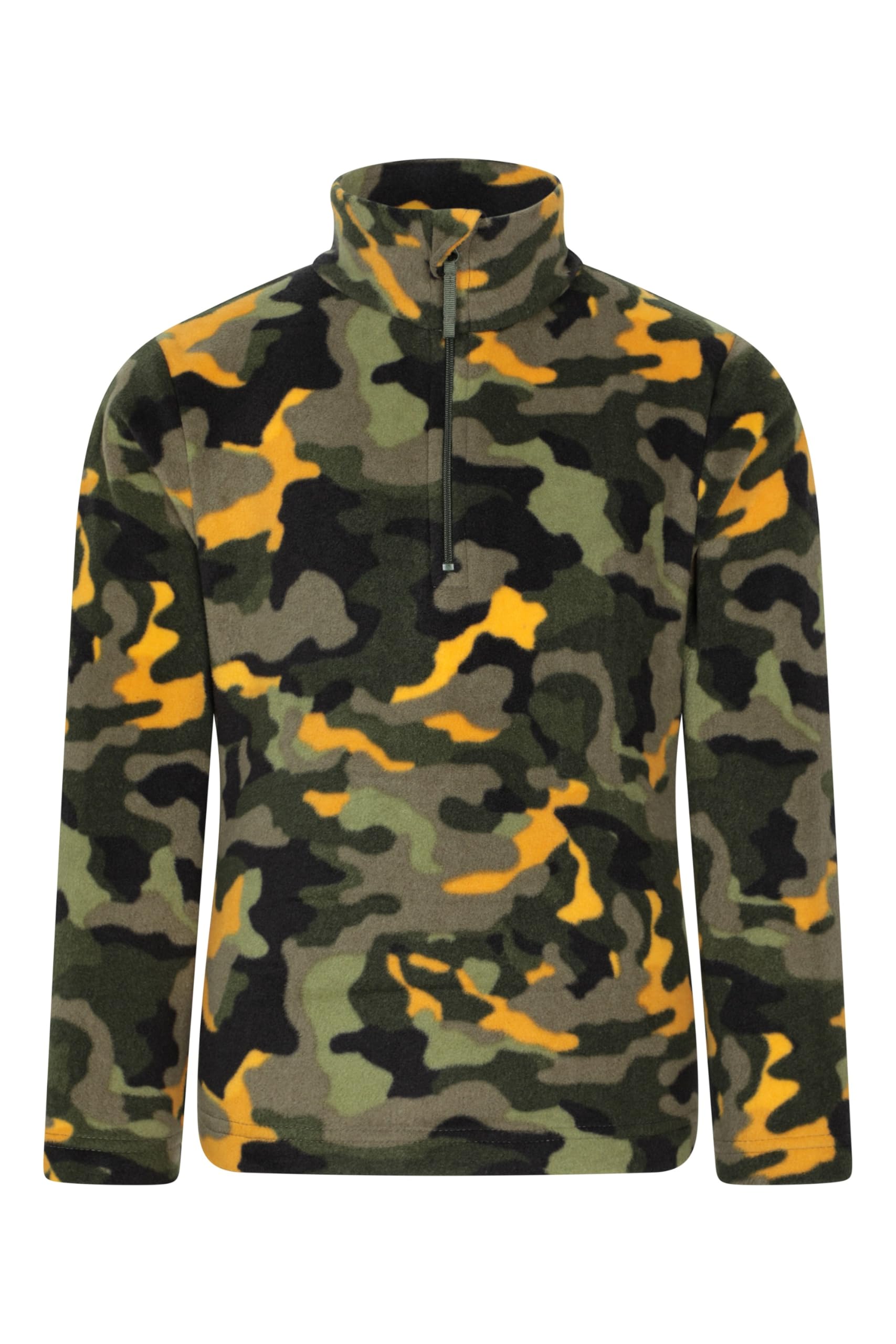 Mountain Warehouse Unisex Kids Bright Green Pursuit Printed Kids Hoodie - Microfleece, Anti-Pill, Breathable Girls & Boys Sweatshirt - Best For Autumn Winter, Camping, Outdoors, Travelling Kids Size 5-6 Years