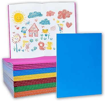 48 Packs Blank Books for Kids to Write Stories with 6 Color, 8.5x5.5 Blank Mini Journals Sketch for Students to Draw or Create Own Stories 24 Sheets/48 Pages, 48 Pack