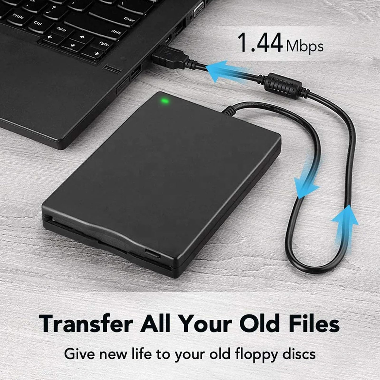 Unità floppy disk esterna USB 2.0 per dischi da 3,5" per un facile trasferimento di file e backup floppy disk drive portatile
