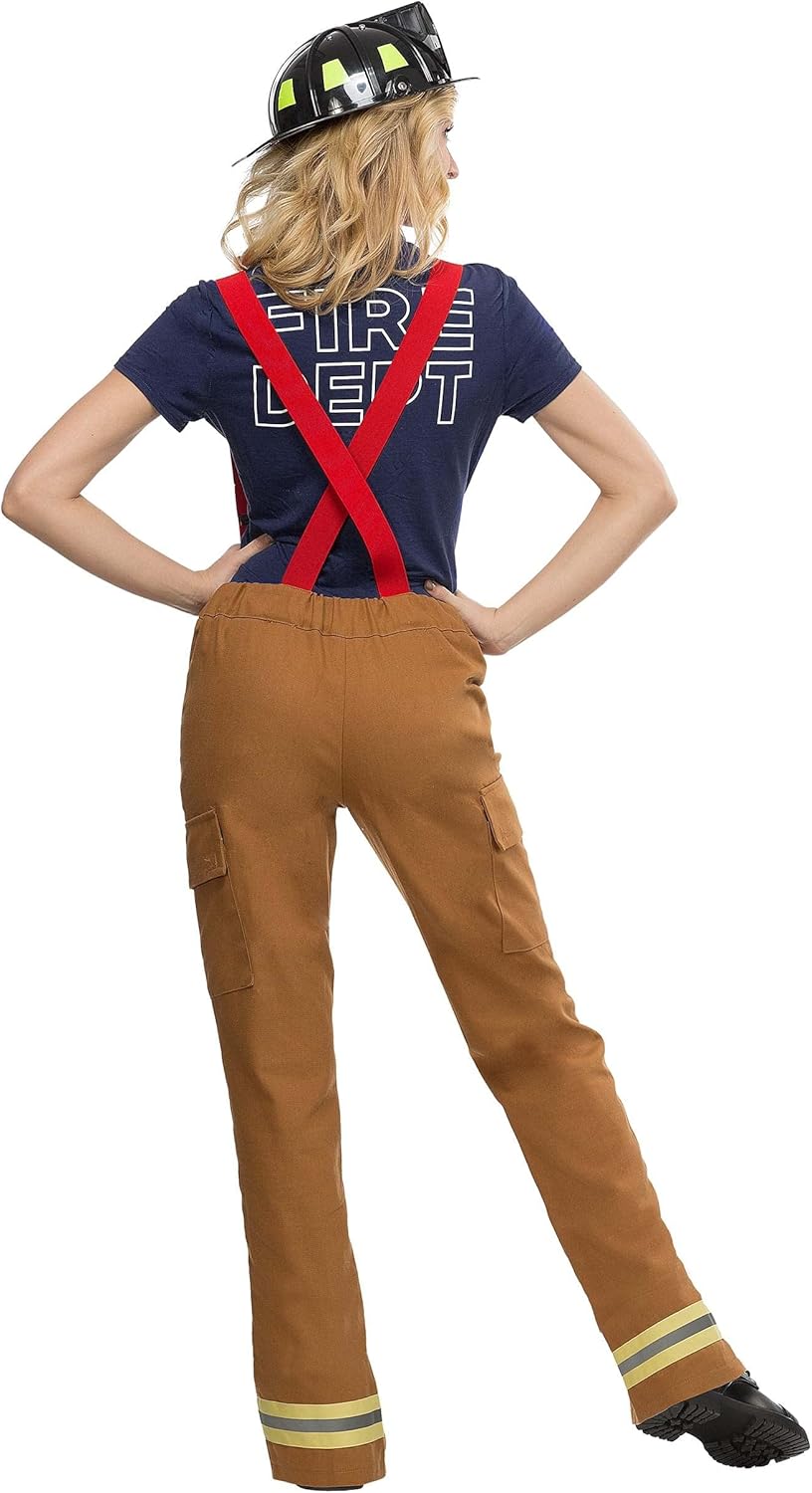 Fun Costumes Women's Fire Captain Costume | Firefighter Outfit for Halloween & Cosplay | Pants and Shirt Included - Image 4