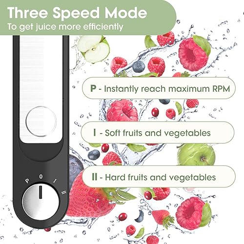 Miniatura 4 de Máquina exprimidora centrífuga de 800 W, con boca grande, boca ancha, canal de alimentación de 3 pulgadas para frutas y verduras, fácil de limpiar,