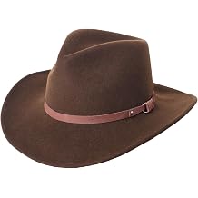 Bigalli Dundee Wool Felt Outback Hat for Men & Women Crushable Water Repellent Warm Fedora Explorer Hat