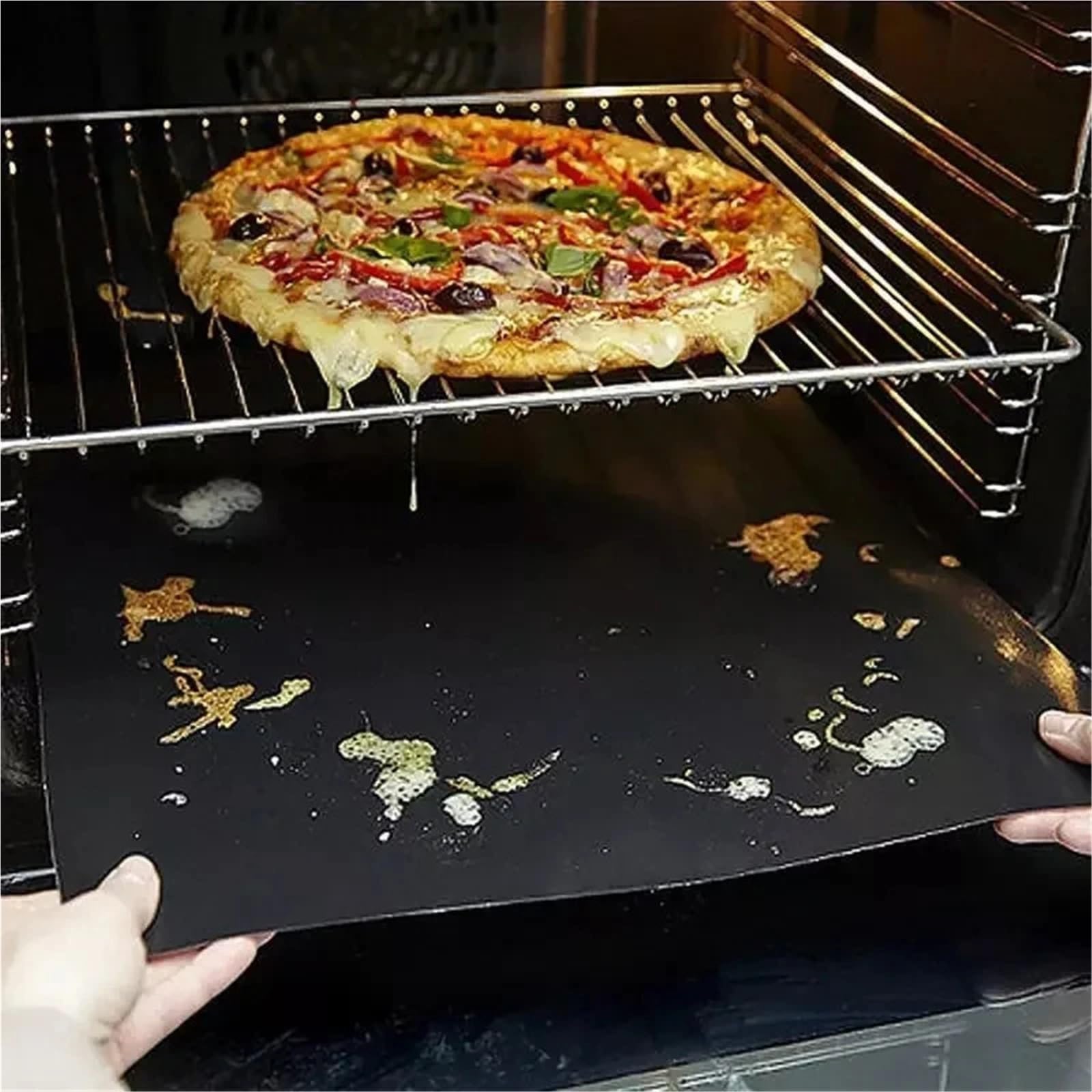 Ofenmatte 6 Stück/8 Stück/10 Stück Grillmatten, antihaftbeschichtet, for den Außenbereich, Backmatten, wiederverwendbar, for Kochöfen, Party-Grillmatten, Küchenwerkzeugmatten, hitzebeständige Grillmat