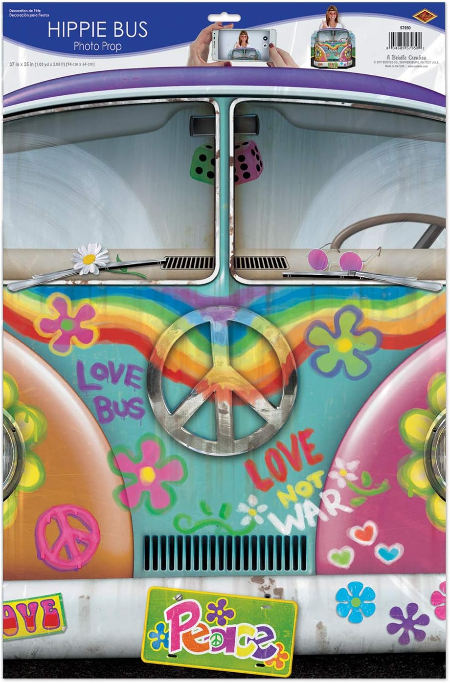 Hippie Bus Photo Prop Party Accessory (1 count) (1/Pkg)