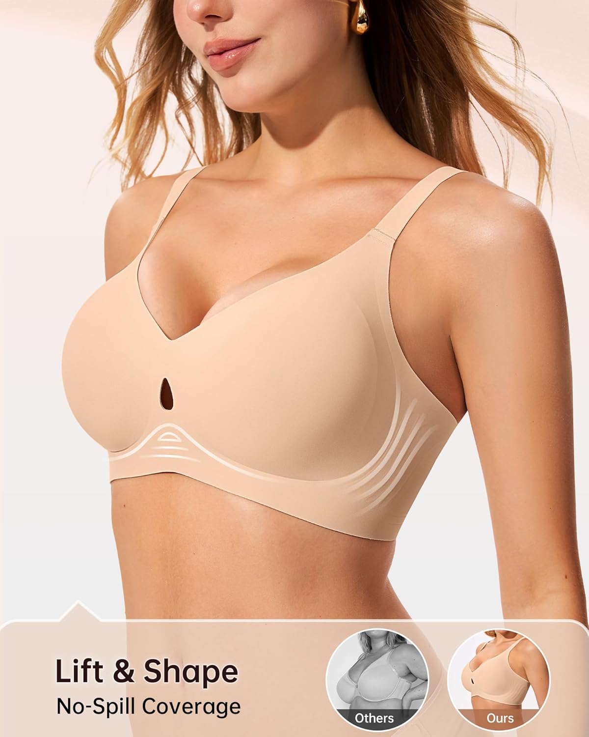 Wireless Bras for Women No Underwire Jelly Bras Seamless Push Up Full Coverage Bralettes Comfortable Everyday Bra - Image 3