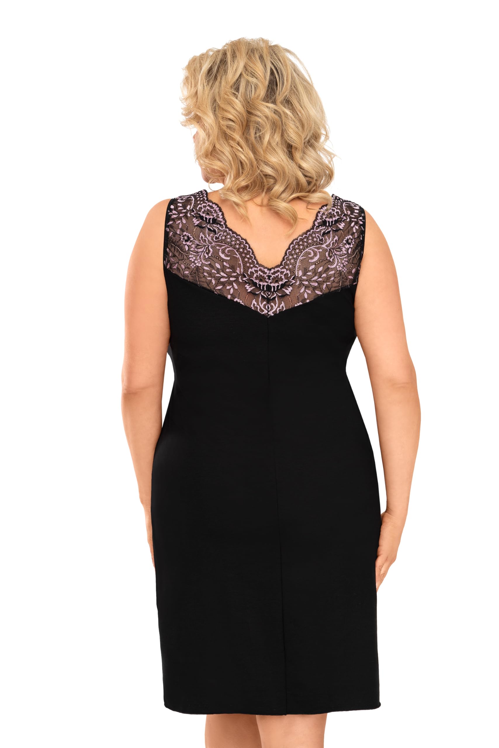 Selente Sweet Dreams Camicia da Notte Donna Taglie Grandi/Negligee con Elegante Pizzo
