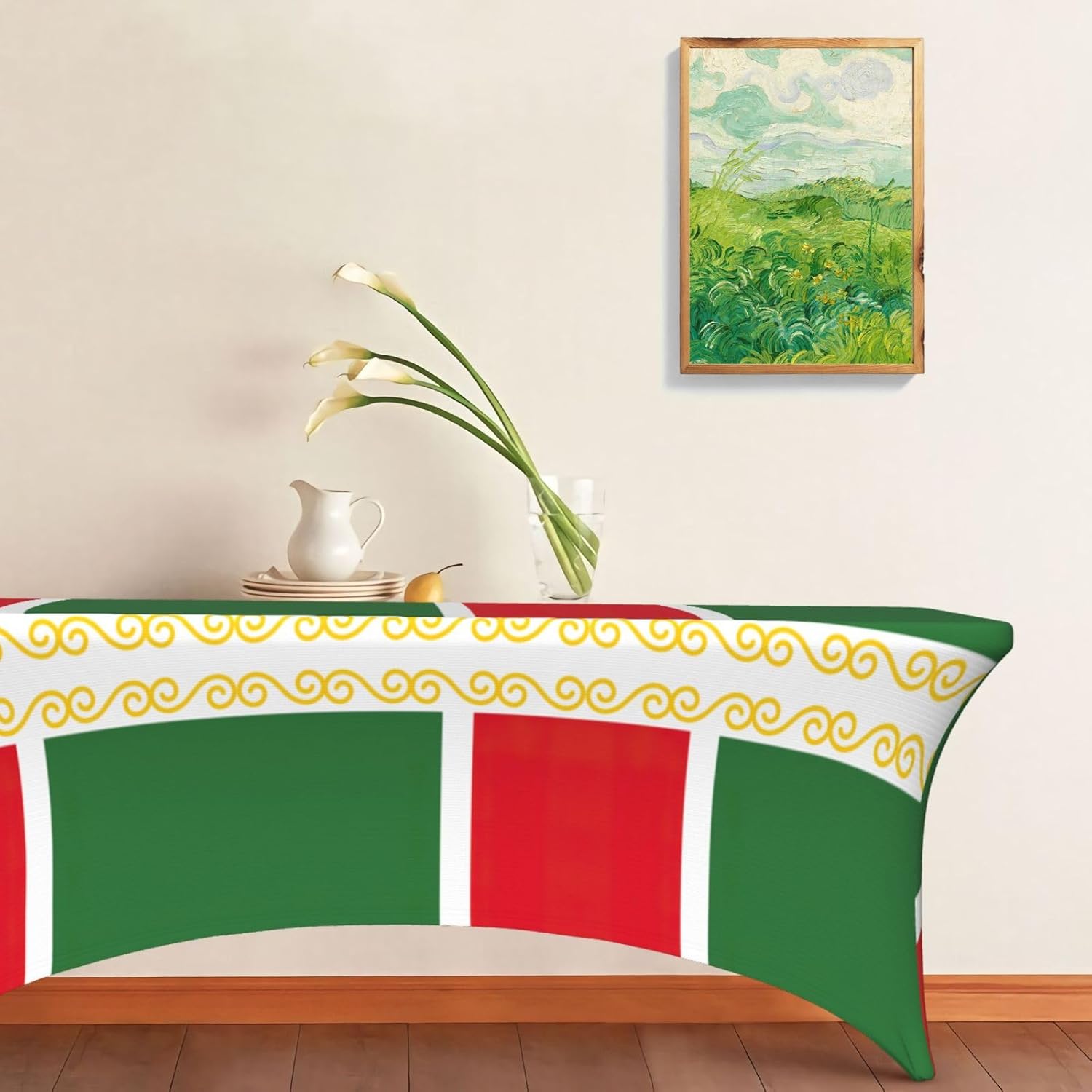 Flag of The Chechen Republic Print Table Cover Rectangular Tablecloth for 6-Foot Tables for Wedding Banquets Outdoor