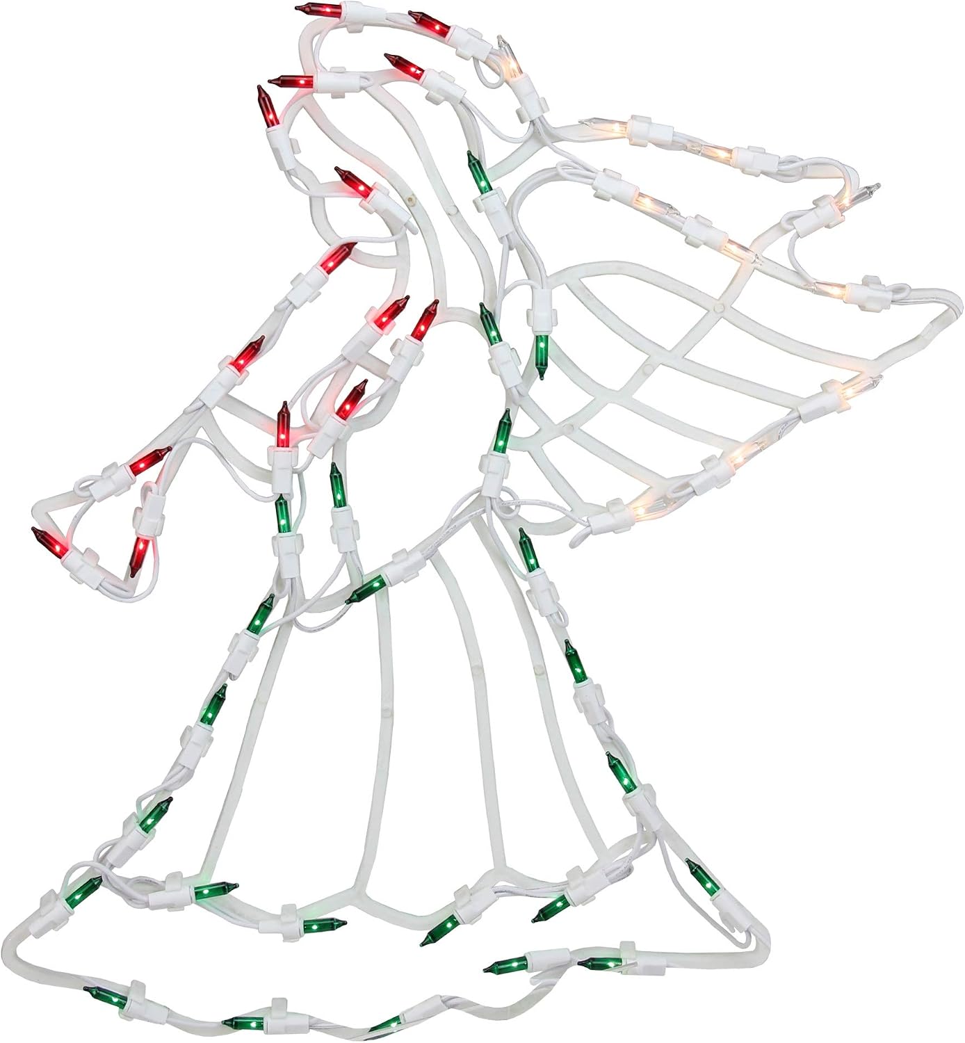 Northlight 18" Lighted Trumpeting Angel Christmas Window Silhouette Decoration
