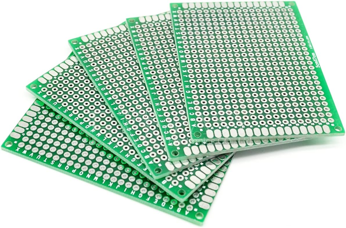 HiLetgo 10pcs 5x7CM FR-4 Universal Breadboard Double Sided Prototype Boards Thickness 1.6mm
