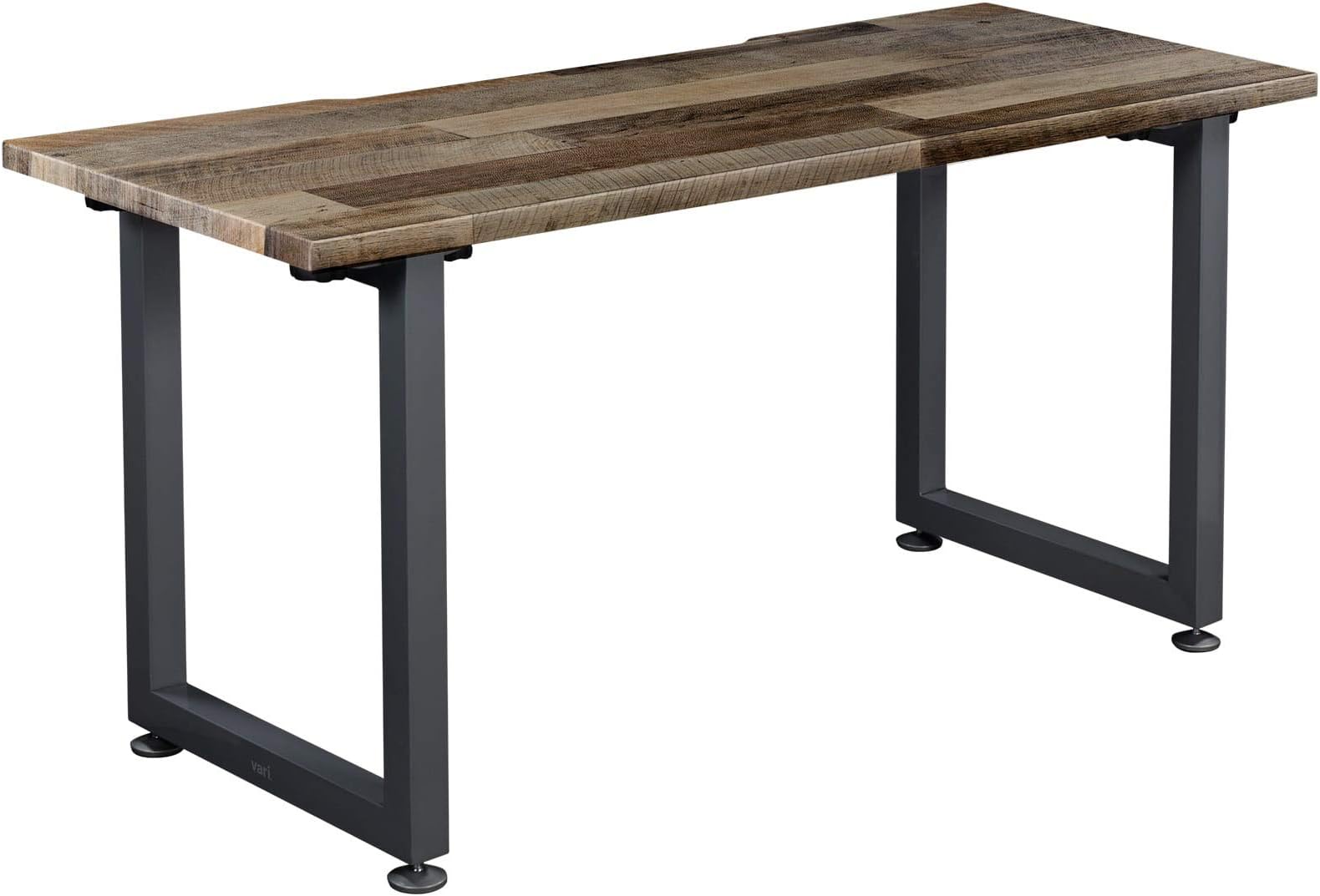 Vari Table 60x24 - Computer Desk with Durable Finish & Built-in Cable Management Tray - Modern Furniture for Work or Home Office - Stand-Alone Workstation or Side Table - Reclaimed Wood