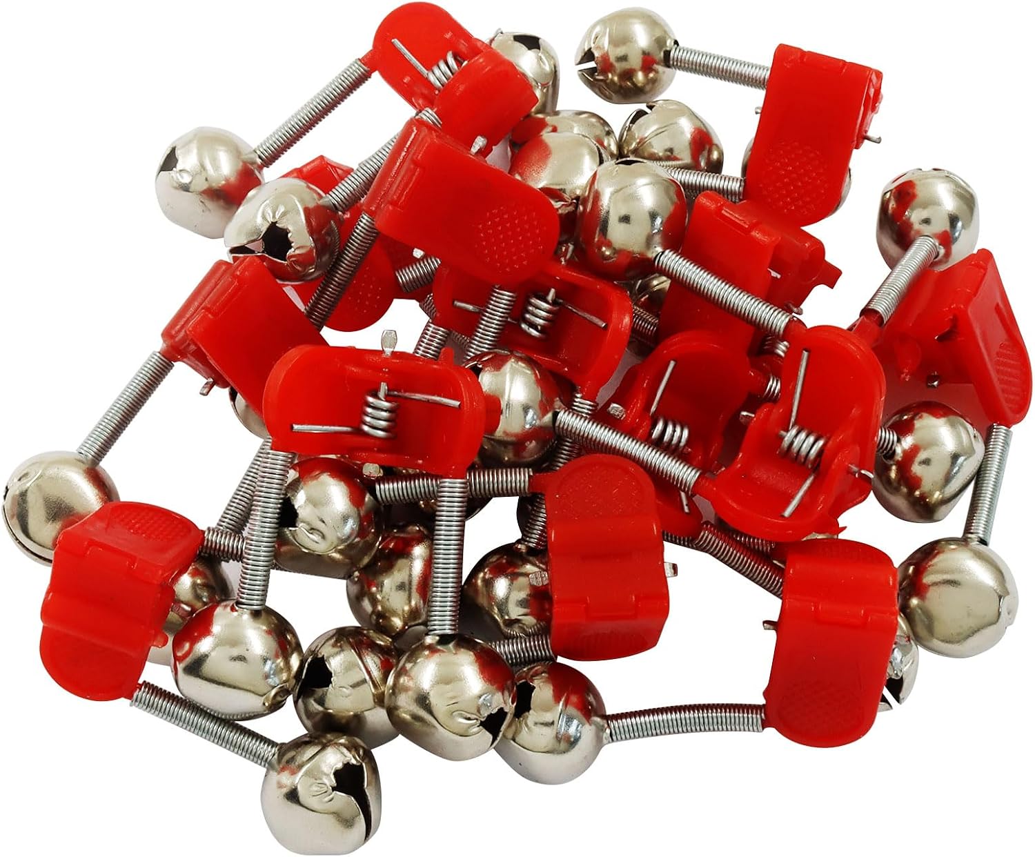20 Pcs Plastic Fishing Bells Clips, Fishing Rod Alarm Bell Clip on Fishing Rod