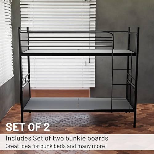 Miniatura 3 de Continental Sleep Bunkie - Tabla dividida totalmente montada para colchónsoporte de cama, individual (juego de 2), gris