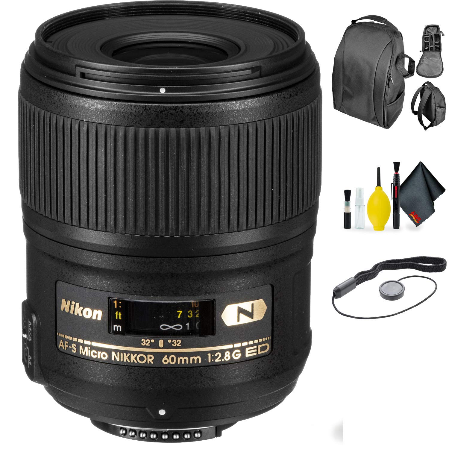 NIKON 60MM F2.8G AFS Macro 62MM + Deluxe Lens Cleaning Kit
