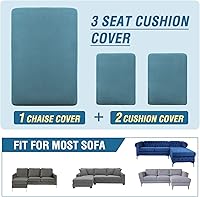 Vista 421 de H.VERSAILTEX 2025 New Sectional Couch Covers 8 Pieces Stretch Sofa Covers for Sectional Sofa Set Separate L Shaped Couch Cover for Both Left/Right
