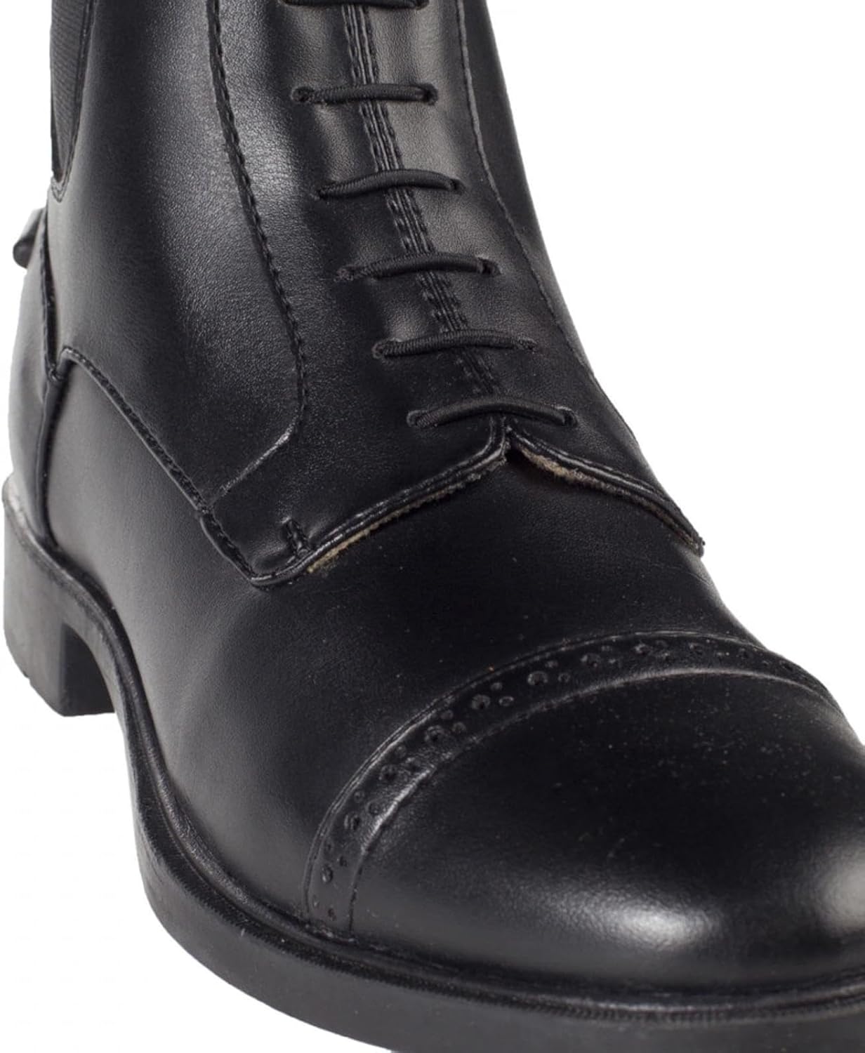 HORZE Kilkenny Kids' Unisex Equestrian Synthetic Leather Zip-Up Schooling Paddock Boots - Image 8