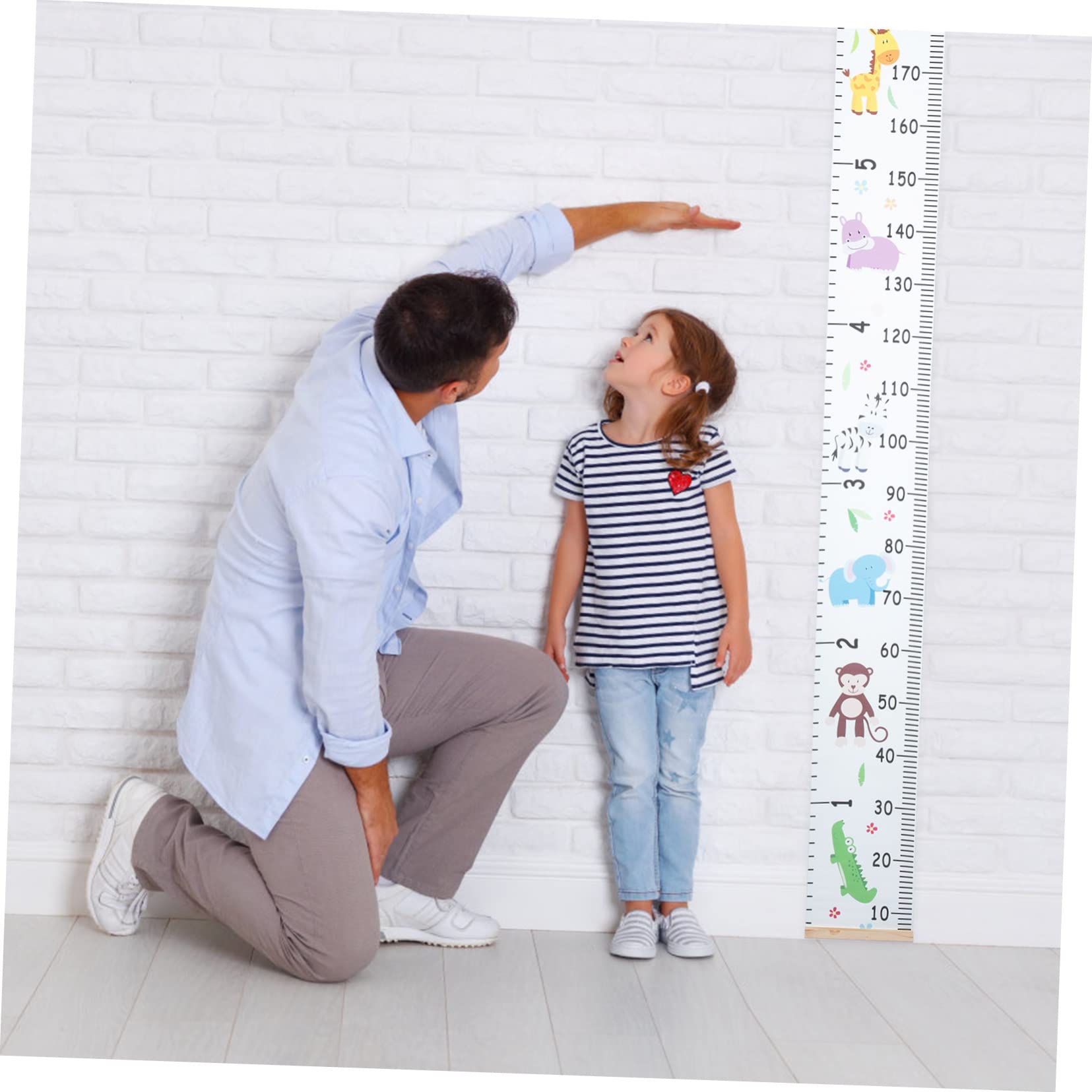 Tabla de Crecimiento Infantil Escribir para Pared de Tela Portátil y Medir Estatura de Niños y Bebés Adecuado para Decorar Habitación Infantil