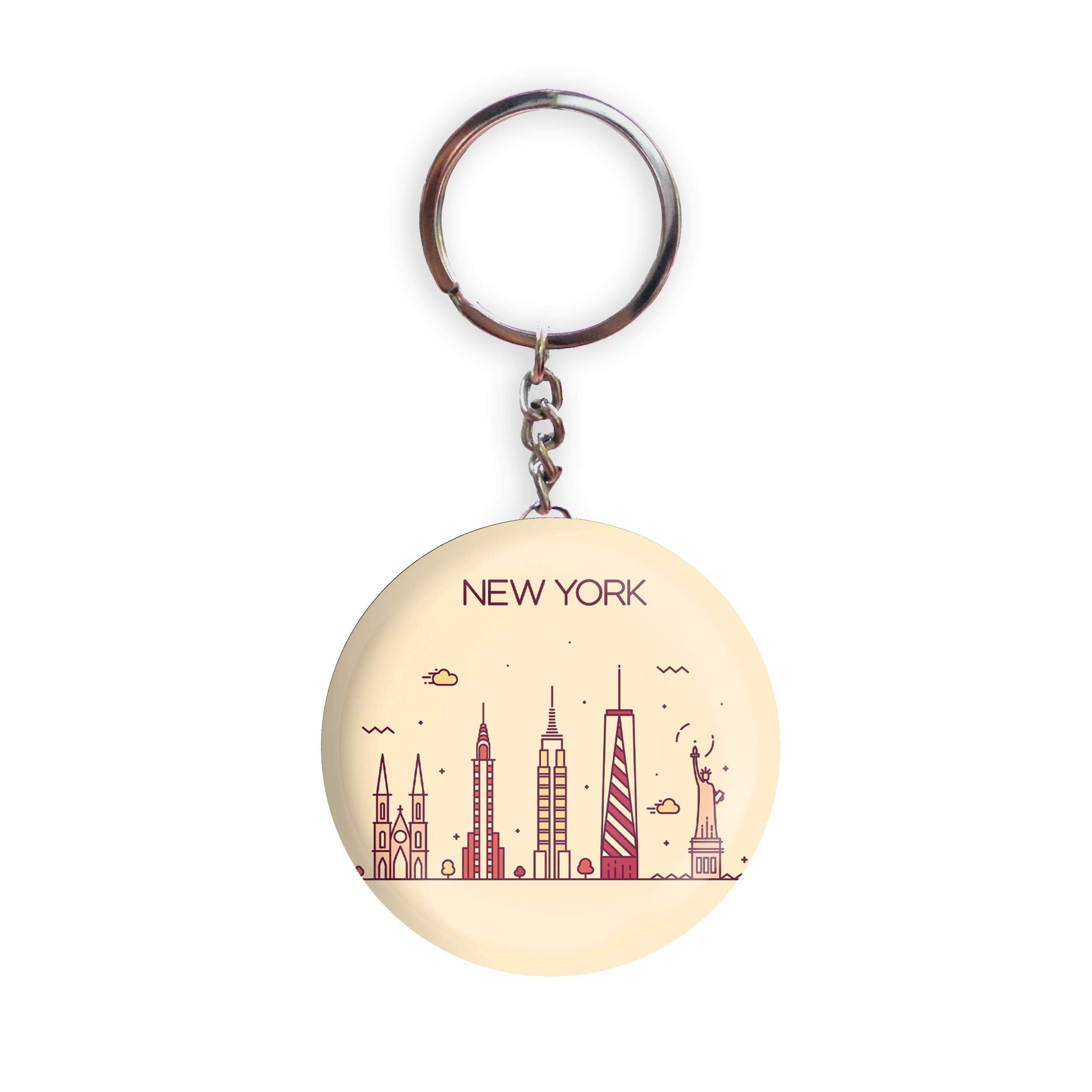 HOLAKeychains Brown color Handmade Bottle Opener cities Glossy Finish Design Pack of 1