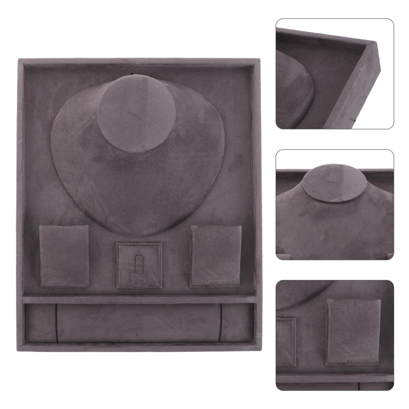 NUOBESTY Vassoio Portagioie in Velluto 30, 2x25x6, 5 Cm per Esposizione